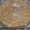 YANGQIHOME 4 Pack, Round Woven Placemats, Natural Water Hyacinth Wicker Place mats, Braided Straw Table Mats, Charger Plates for Dining Table, Fall, Thanksgiving, Christmas (11.8 inch)