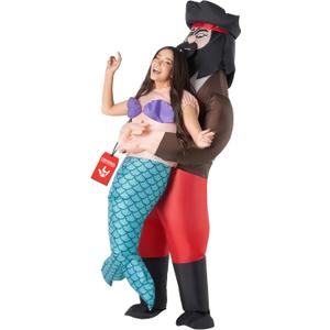 Morph Mermaid Costume Adult, Pirate Mermaid Costume Women, Inflatable Costumes for Adults, Blow Up Costumes for Adults