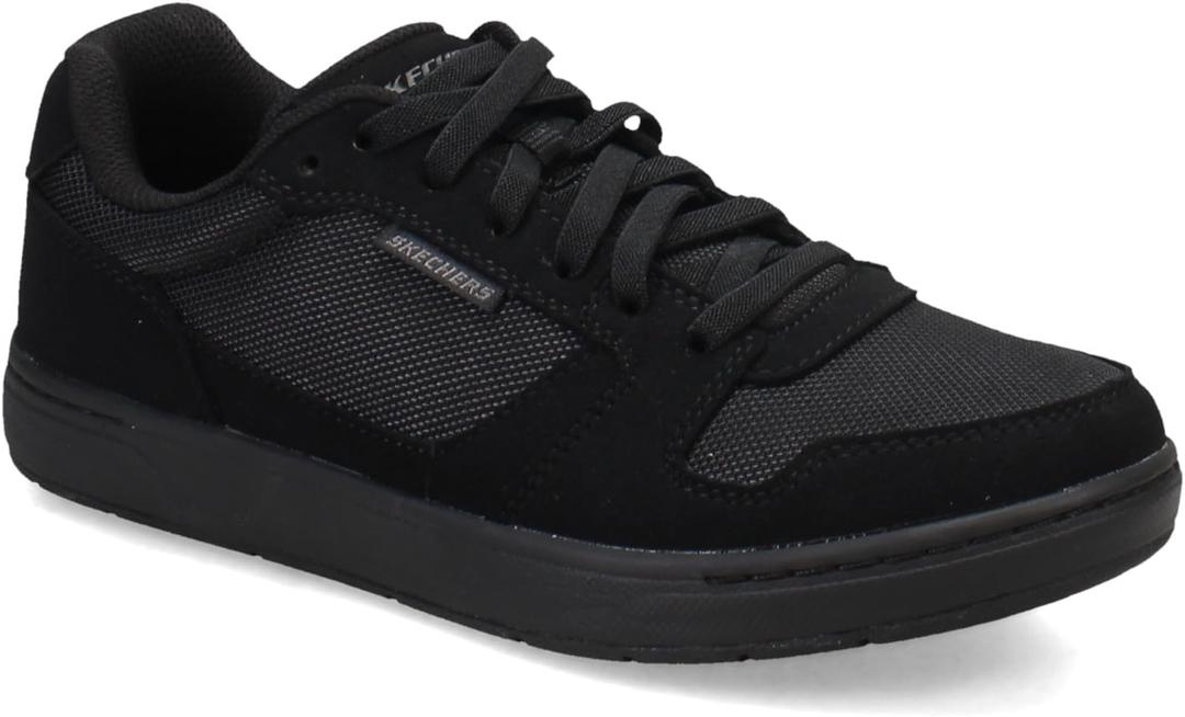 Skechers Mens Work Relaxed Fit Watab Shred Treads Athletic Non Slip Work Shoes, 9.5, Black
