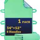 ETERNA Washable Positioning Bed Pad with 8 Reinforced Handles, 34" x 52" Waterproof Reusable Incontinence Underpads for Adults, Kids, Elderly and Pets (1 Pack)