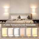 Battery Operated Wall Sconces Set of Two, Rechargeable Wall Lamp with Remote, 3 Colors Dimmable Fabric Wireless Sconces Wall Decor Set of 2 with Timer for Bedroom Living Room