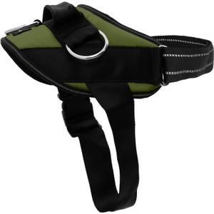 ShawnCo Essential Dog Harness, No-Pull Pet Vest with 3 Leash Clips, No Choke, Reflective, Adjustable and Padded, for Easy Walking and Training for Small, Medium and Large Dogs (Olive Green, XL)