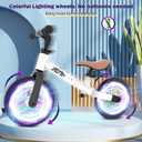 WETIFY Colorful Lighting Balance Bike 2 Year Old, 2-5 Year Old Toddler Balance Bike, No Pedal Bikes with Adjustable Handlebar & Seat, 2 3 4 5 Year Old Boy Girls Birthday Gifts Toys.