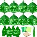 Maitys 16 Sets St. Patrick's Day Paper Lantern Ornaments Craft Kit for Adults, DIY Irish Clovers Shamrocks Lanterns with Tissue Paper Glue Handcrafts for Home Activities Decorations