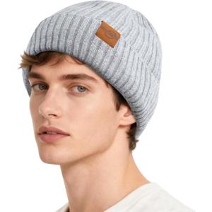 AlisOker Beanie Hat for Men Women, Unisex Warm Winter Knit Cap Soft Fleece Lined Hat (Gray)