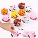 euoloar 24 PCS Prefilled Easter Eggs With Animal Pull Back Car, Filled Easter Eggs for Easter Hunt Game Basket Fillers Kids Party Favors