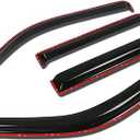 DNA Motoring WVS 088 Window Vent Visor Deflector Rain Guard (Pack of 2)