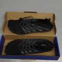 Hike Footwear Lazuli Pro Barefoot Shoes  Minimalist Lightweight Flexible Sneakers with Arch Support for Trail Running, Hiking, Gym & Everyday Walking (Unisex) (7.5 Wide Women/5.5 Wide Men, Grey/Black)