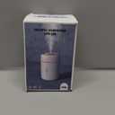 Portable Mini Humidifier, 300ml USB Cool Mist Small Humidifier with Colorful Lights. Perfect for Bedroom, Office, Plants, travel & Car (White)