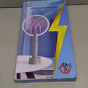 Electric Fly Swatter Racket, Mosiller 2 in 1 Bug Zapper with Type-C Rechargeable Base, 4000V Mosquito Killer with 3-Layer Safety Mesh for Pest Insect Control for IndoorOfficeCamping(Grey-1 Pack)