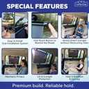 2 x TopShade Car Window Roller Shade - Retractable Auto Side Window Sun Shade for Cars, Trucks, SUVs - UV Protection & Heat Blocker - Baby & Pet Safe - Easy Install (2 Pack, Large, Black)