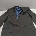 Haggar Men's Active Series Solid Gab Tailored Fit Blazer Suit, Black, 40S
