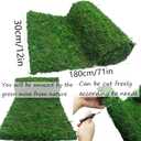 FAICOIA Moss Rug Table Runner Dried Moss Roll for Crafts Fairy Gardens Wedding Woodland Decor 12" x 71" Preserved Green Moss Mat for Table Decoration Carpet Grass Wall 30x180cm