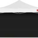MASTERCANOPY 12x12ft Canopy SunWall Instant Canopy SideWall for Pop Up Canopy Tent Gazebos, UV Protection Sidewall Only, Spliceable (1 Pack, Black)