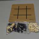 Regal Games - Reversible Wooden Board for Chess, Checkers & Tic-Tac-Toe - 24 Interlocking Wooden Checkers and 32 Standard Chess Pieces - for Age 8 to Adult for Family Fun (10.5 Inch - Reversible)