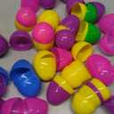 Olixmlya [6 Golden Eggs] 100 PCS 2.4" Fillable Plastic Easter Eggs Empty Easter Eggs Colorful Plastic Eggs Bulks Easter Basket Stuffers Hunt Easter Party Favor for Kids Teens Boys Girls