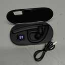 Bluetooth Headset V5.3, Wireless Bluetooth Earpiece with 600mAh Charging Case, 110H Playtime, Hands Free Headset for Cell Phone and Computer with Built-in Microphone for Work Trucker Office