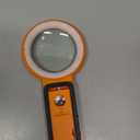 30X 40X Magnifying Glass with Light and Stand, Foldable Handheld Magnifying Glass 18 LED Illuminated Lighted Magnifier for Macular Degeneration, Seniors Reading, Close Work, Coins, Jewelry (Orange)