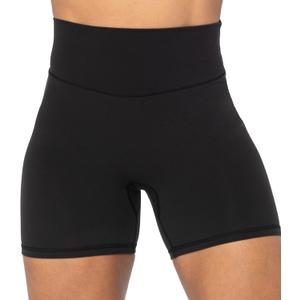 Sunzel No Front Seam High Waist Biker Shorts for Women, Squat Proof Yoga Workout Gym Bike Shorts (Medium, Black)
