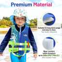 HeySplash Toddler Swim Vest, Kids Swimming Jacket Fit 30-50/50-80lbs, Child Floaties Vest wiht Safety Strap, Float Jacket for Girls/Boys on Pool,Beach,Boating, Learn to Swim Aid, A-Indigo, L(Age Recommend 6-9 Years)