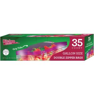 Grip Tab 1 Gallon Bags, Case of 840 (24 packs x 35)