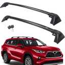 Heavy Duty Roof Rack Crossbar Fits for 2020-2026 Toyota Highlander XLE/XSE/Limited/Platinum/Hybrid, (Not Fit Highlander L/LE/LE HYBRID), Anti Theft Mechanism Lock Max 260 lbs for Snowboards