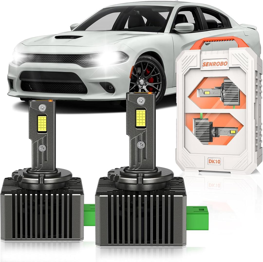 Fit for Dodge 2011-2020 Charger 2015-2021 Challenger 2013-2016 Dart D3S Xenon Bulbs Only, 13587843 Projector 35W HID Light Replace, 6000K 30000LM 600% Brighter D3SC1 Bi-xenon Light, Pack of 2