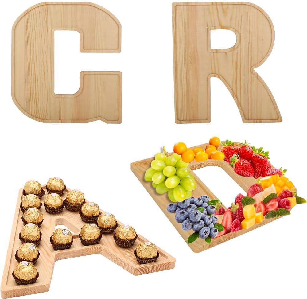 MRPAPA Grad Wooden Charcuterie Boards 4PCS Letter 12Inch Grad Serving Tray 2025 Graduation Wood Platter Decorative Snack Dish Plates for Graduation Party Decorations Supplies (Wood-4PCS)