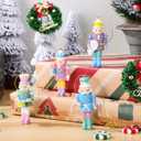 Christmas Nutcrackers Ornaments: 8Pcs Candy Resin Hanging Nutcracker Figures, Pastel Nutcracker Decor for Christmas Tree Candy Colored Nutcracker