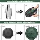 G4Free 42/46/54/62 Inch Large Golf Umbrella Compact Reverse Travel Umbrella 10 Ribs Windproof for Rain Double Canopy Automatic Open Close (Dark Green)