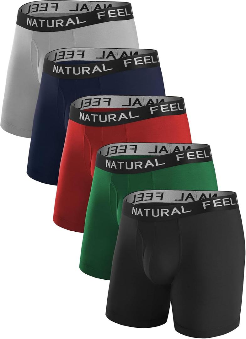 Natural Feelings Mens Underwear Coolzone Boxer Briefs for Men Pack Stretch Performance Quick Dry Sports Underwear (XX-Large)