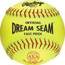 Rawlings | Official Dream Seam Fastpitch Softballs | 11" USA/ASA | Synthetic Cover C11RYSA | 12 Count (Yellow)