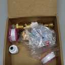 MEANLIN MEASURE 0~100Psi Stainless Steel Frame 3/4" Female Liquid Filled Pressure Gauge kit Plus 5 adapters, 2.5" FACE DIAL Multi-Purpose Pressure Gauge kit for Gardens, Water Pipes with 2PCS Snaps