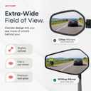 Wittkop Bike Mirror | Large HD Field Of Vision | 360° Rotatable & Foldable | Mounting Above & Below | Break-Proof & Durable | Ebike Accessories, Bike Mirror Handlebar Mount, Bicycle Mirrors