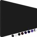 TEDNETGO Large Gaming Mouse Pad, Waterproof Extra Large Big Mouse Pad with Stitched Edge, XXL Non-Slip Black Computer Long Mousepad Desk Mat for Gamer, Office & Home, Black (31.5L x 15.7W inches)