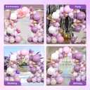 Dusty Purple and Pink Balloon Arch Kit  Double Stuffed Lavender, Pastel Pink, Lilac, Pearl White and Champagne Gold Balloons for Birthday, Baby Shower, Wedding, Bridal Shower Decorations