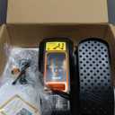 Under Desk Machine, Electric Elliptical Leg Exerciser for Senior, 15 Adjustable Speeds Quiet and Portable Seated Pedal Exerciser for Training with Remote Control (Orange)