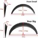 BLACKHORSE-RACING 4PCS 3.5"/890mm Universal Car Wheel Fender Flares Flexible Wide Body Wheel Arches PU(82+89cm)
