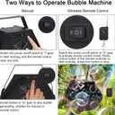 VIRFUN Bubble Machine, Professional Metal Bubble Machine with Wireless Remote Control for Birthday Party Wedding Christmas and Stage Effect, Outdoor or Indoor Use, 9.5 inches x 7.2 inches x 9.5 inches