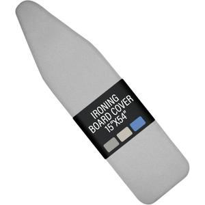 Iwtmm Ironing Board Cover and Pad with Silicone Coating, Thick Scorch-Resistant Padding, Heavy Duty for Home & Professional Use, Fits 15 x 54 Inches Boards, Secure Hook & Loop Fastener (Gray)