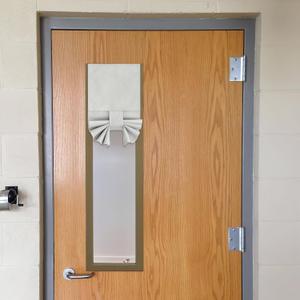 NICETOWN Half Window Curtains, Privacy Window Curtains Thermal Insulate Covering for Glass Door Front Door, 100% Blackout Classroom Shade, 10 inch x 30 inches, Ivory White, 1 Panel