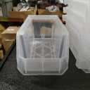 QUANTUM STORAGE SYSTEMS K-QUS240CL-3 8-Pack Stack and Hang Plastic Bin Storage Containers, 10*5*3.5, Clear