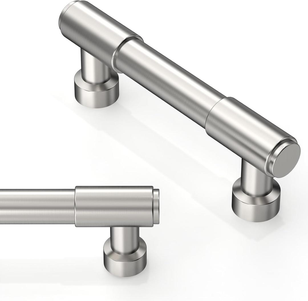 10 Pack Brushed Satin Nickel Cabinet Pulls 3 Inch(76mm) Kitchen Cabinet Handles Cabinet Hardware Drawer Pulls