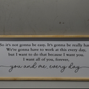 NATVVA You And Me, Every Day Canvas Art Prints Painting Romantic Movie Quote Sign Picture Artwork Home Bedroom Farmhouse Entryway Decoration No Frameb ,Size 31,5"×12"