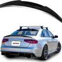 ABS Rear Spoiler Wings Compatible with Au-di A4 S4 B8.5 Sedan All Models 2013 2014 2015 2016, [Glossy Black Style] Rear Trunk Spoiler Lip Tail Wing Rear Trunk Lid