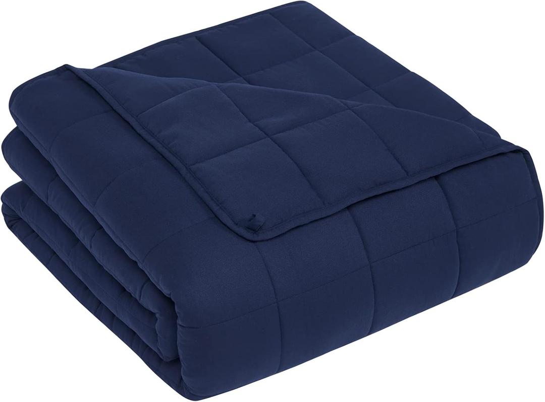 CuteKing Weighted Blanket for Adults (20lbs, 80"x87", Navy Blue) Heavy Blanket for 180190lbs, Weighted Blanket for Cooling & Heating with Premium Glass Beads, Thick Blanket for Adult AllSeason