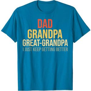 Funny Great Grandpa for Fathers Day T-Shirt Large