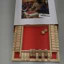 DC-BEAUTIFUL Shut The Box Dice Game, 2-4 Players Classic Board Game for Adults, Wooden Tabletop Game with Dices and Instruction,Math Strategy Game for Christmas Party (Red)