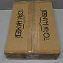 TOPIA HANGER Lotus Wood Pants Hangers, Walnut Wooden Skirt Short Jeans Trouser Hanger with Smooth Surface 360 Swivel Hook Anti Rust 2 Adjustable Clips, 10 Pack CT10PWA