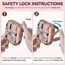 Inesore Pink for AirPods Pro 3 Case 2025 with Lock, for Women Girly Floral Cute Case Compatible with Apple Airpods Pro 3rd Generation Cover, with Phone Stand,Keychain & Cleaner Kit -Pink Flower